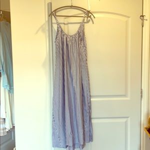 Chambray stripe maxi dress